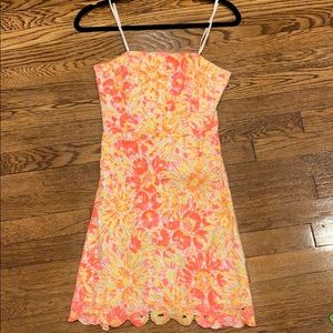 Lilly Pulitzer Rana pink eyelet dress size 0